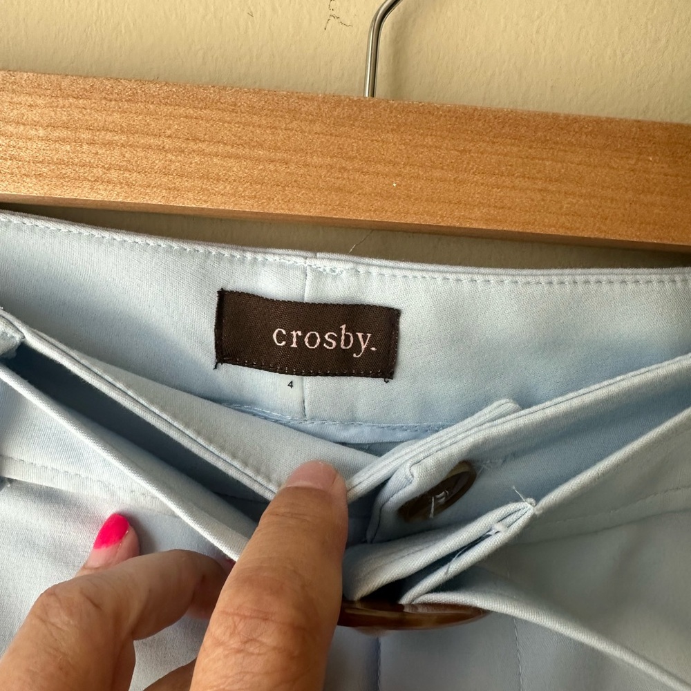 Derek Lam Crosby Light Blue Belted Culotte - Picture 4 of 9